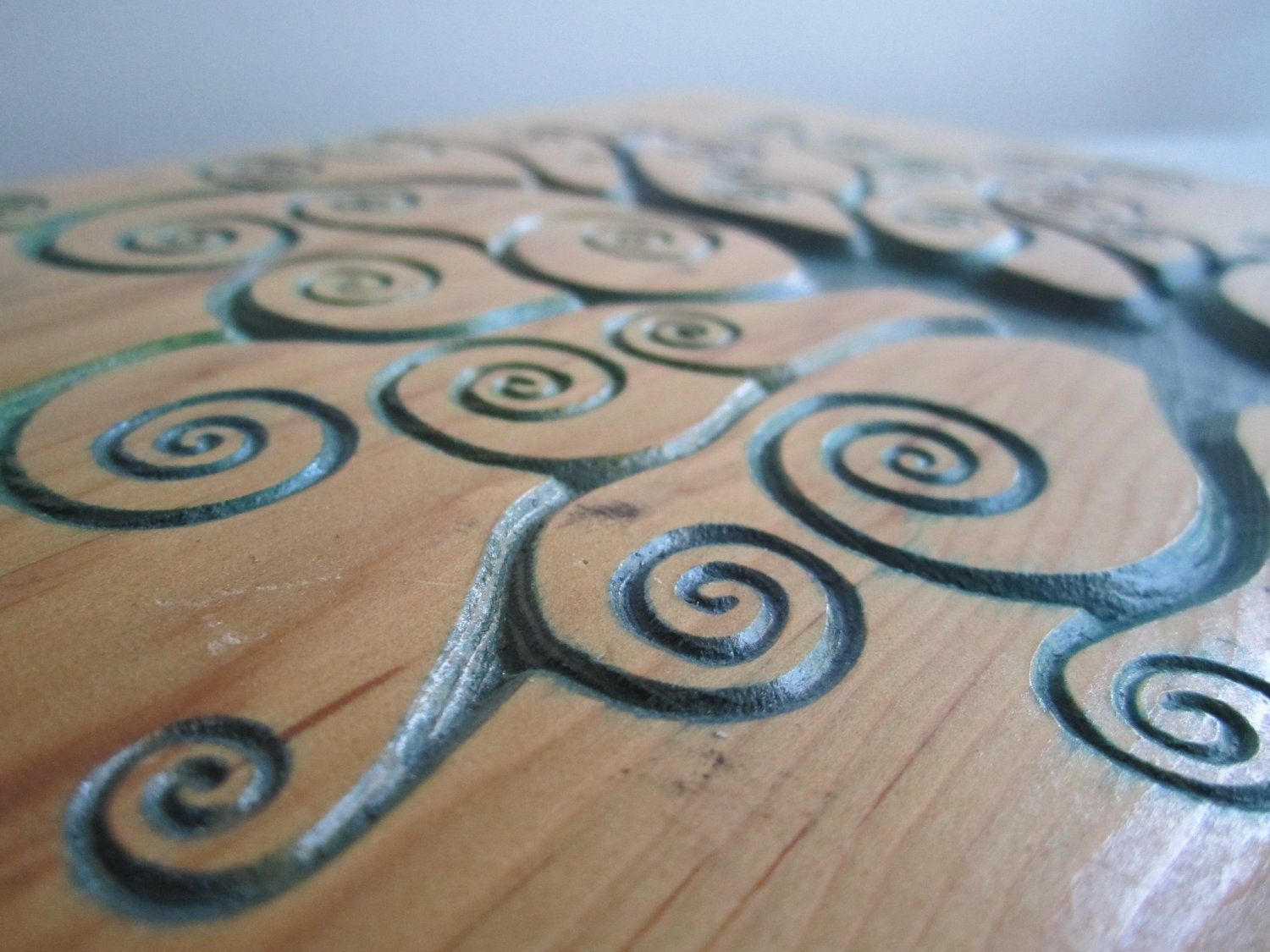 Tree Swirl Wood Carved Art Wall Hanging Within Swirl Wall Art (View 4 of 15)
