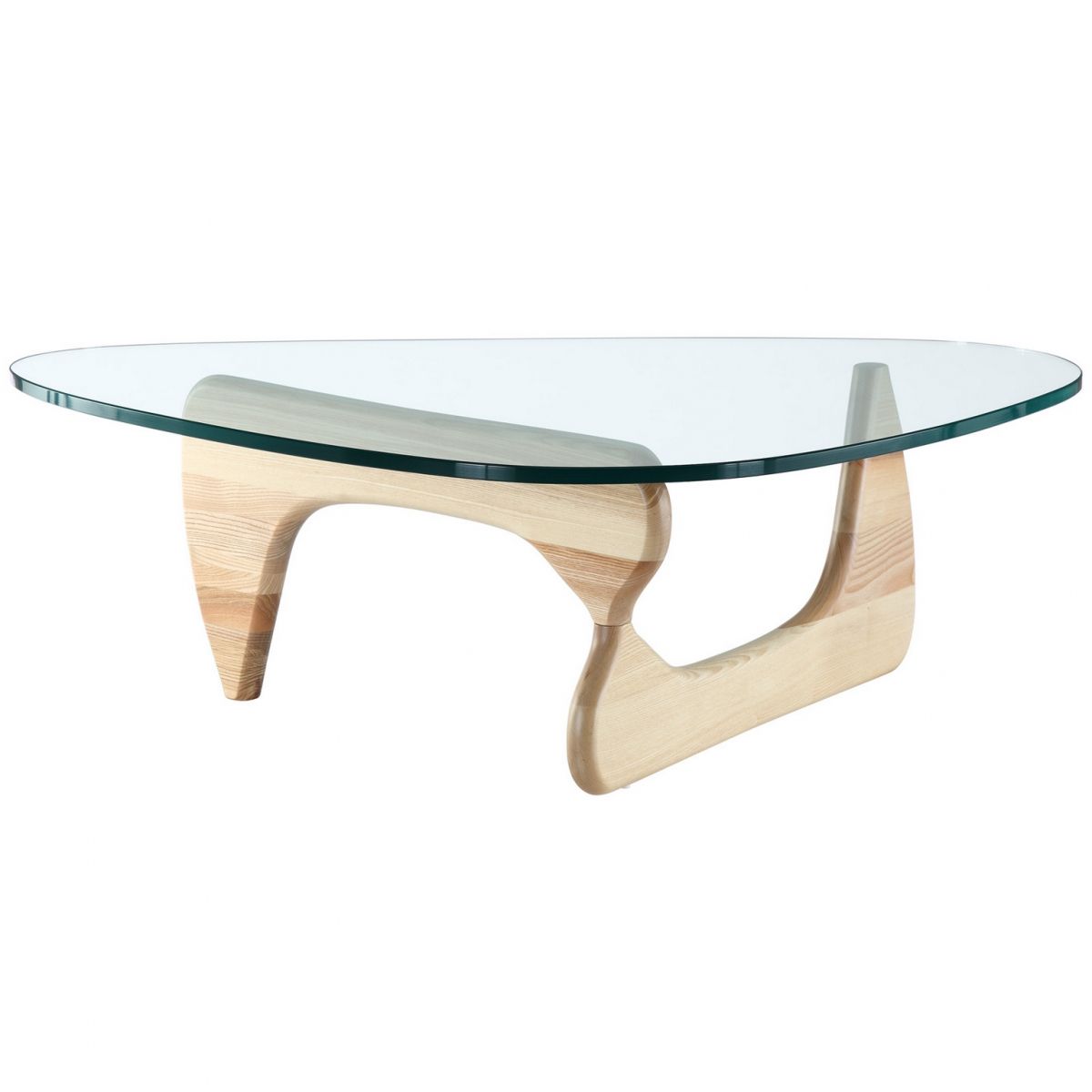 Triangle Coffee Table With Natural Wood Base With White Triangular Coffee Tables (View 9 of 15)