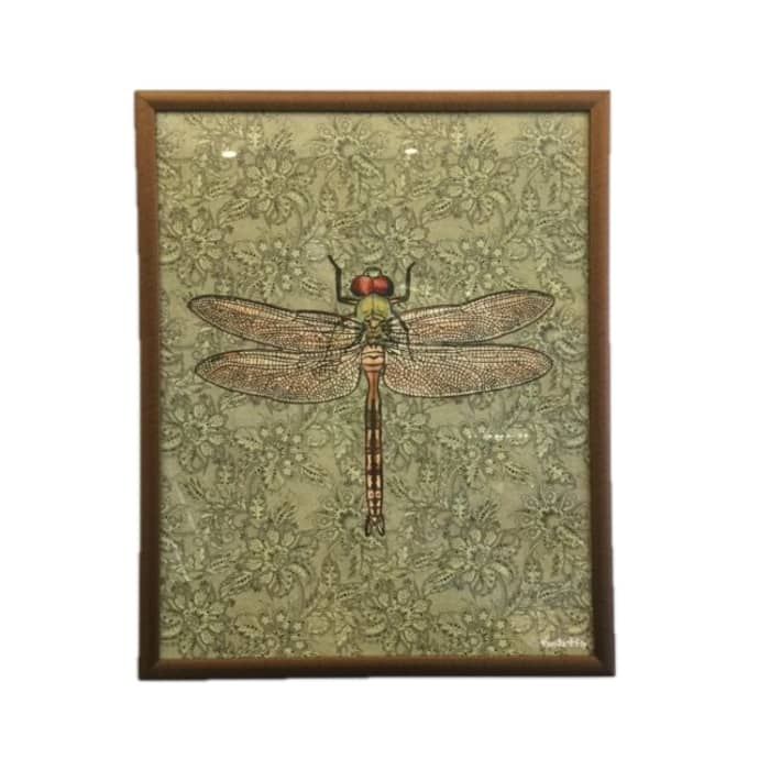 Trouva: Framed Dragonfly Print (25x20) Regarding Dragon Tree Framed Art Prints (View 11 of 15)
