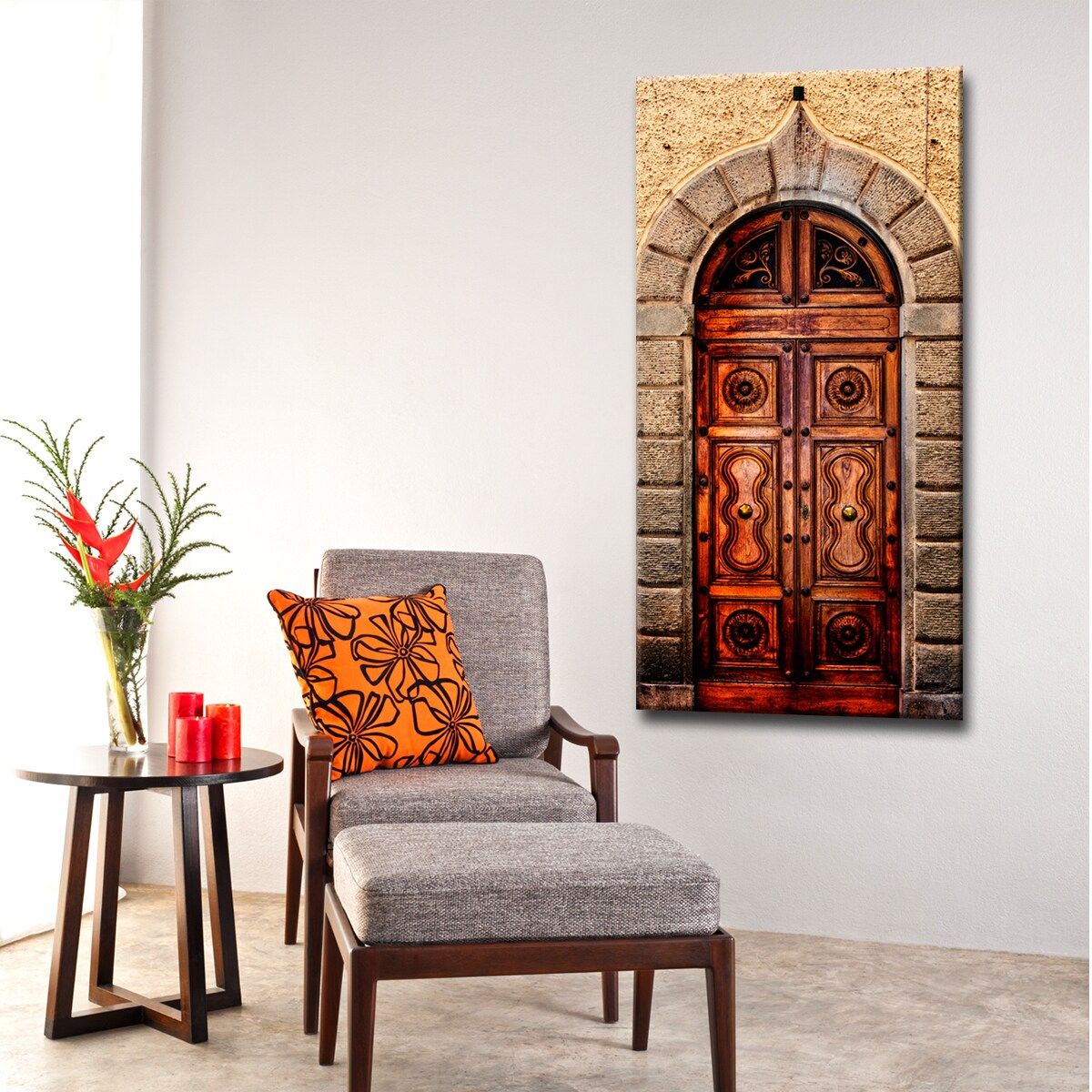 Tuscan Architecture I' Photographic Wrapped Canvas Wall Intended For Elegant Wood Wall Art (View 8 of 15)