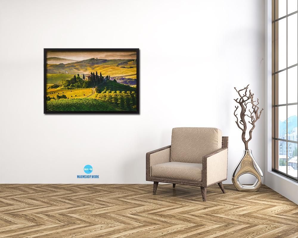 Tuscany, Italy Vineyards Artwork Painting Print Art Frame For Italy Framed Art Prints (View 8 of 15)