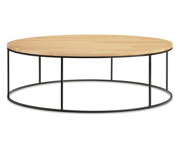 Tyne Round Cocktail Tables In Natural Steel – Easton With Regard To Natural And Black Cocktail Tables (View 9 of 15)