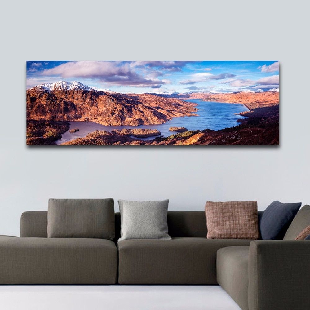 Unframed Large Canvas Print Painting Modern Wall Art Within Landscape Wall Art (Photo 6 of 15)
