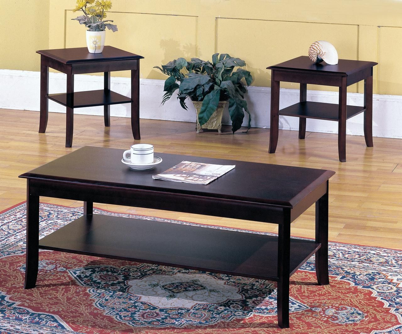 Vania 3 Piece Contemporary Storage Coffee Table Set, Dark Inside 3 Piece Coffee Tables (View 1 of 15)