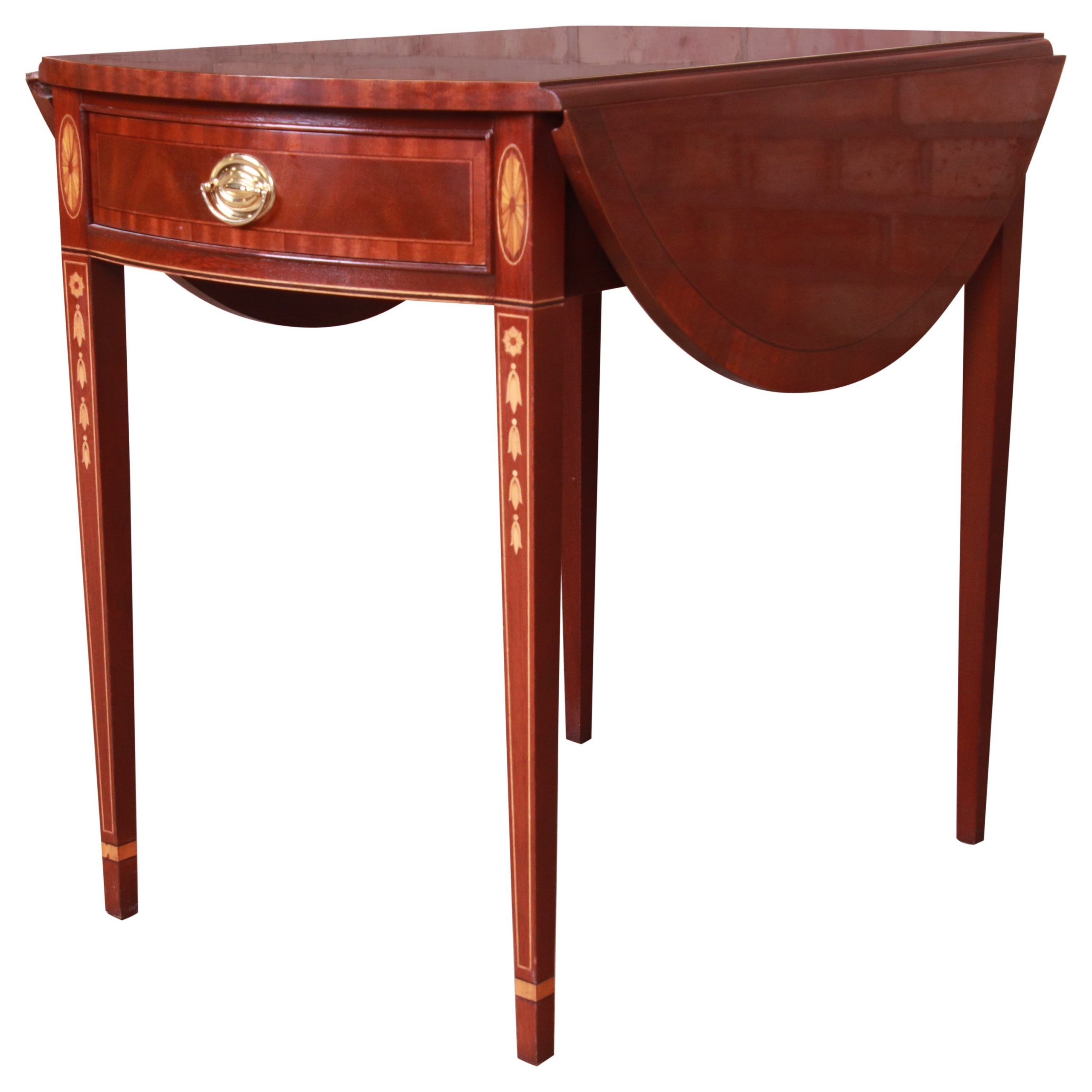 Very Pretty Small Oval Flame Mahogany Coffee Table Or Side Intended For 2 Drawer Oval Coffee Tables (View 2 of 15)