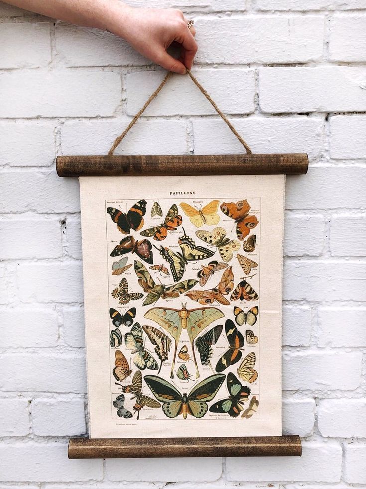 Vintage Butterfly Print | Hanging Canvas | Wood Frame For Sunshine Framed Art Prints (View 7 of 15)