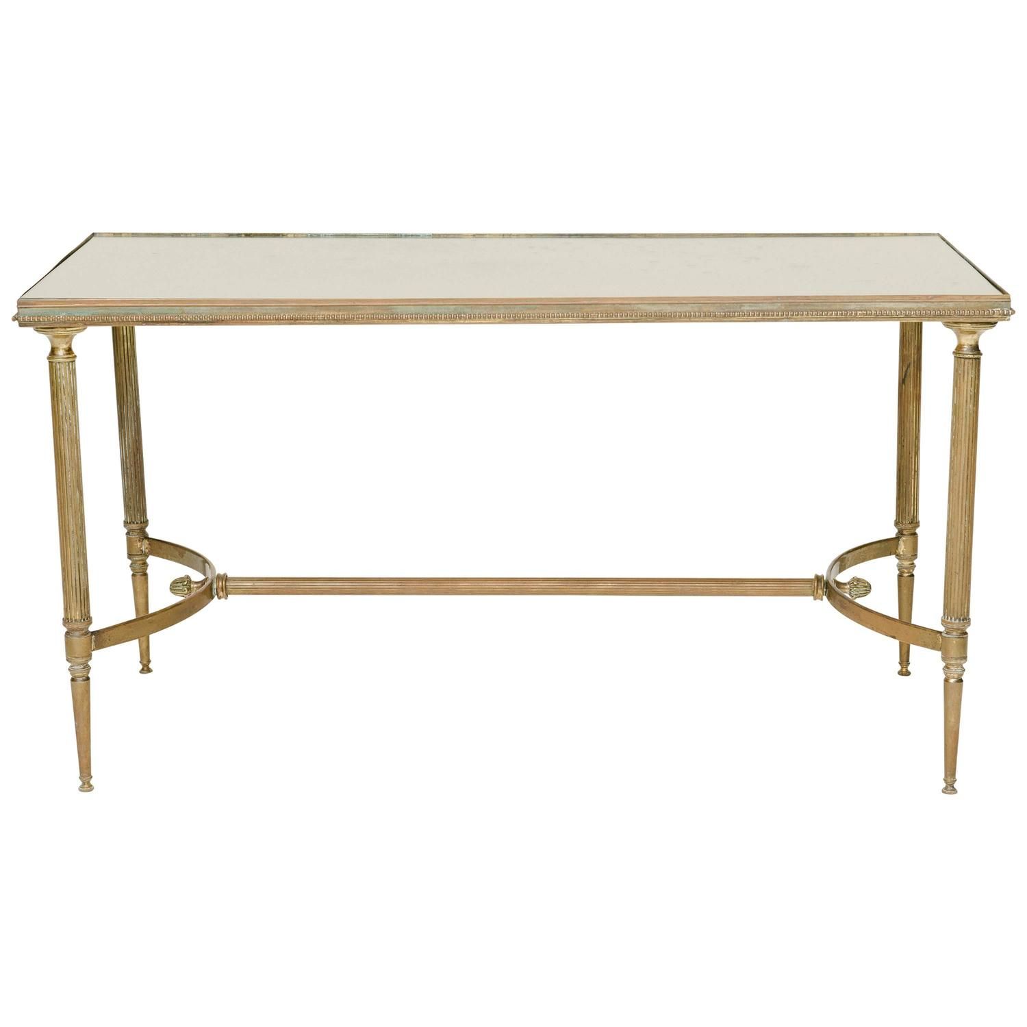 Vintage French Brass Cocktail Table For Sale At 1stdibs Pertaining To Antique Cocktail Tables (View 14 of 15)