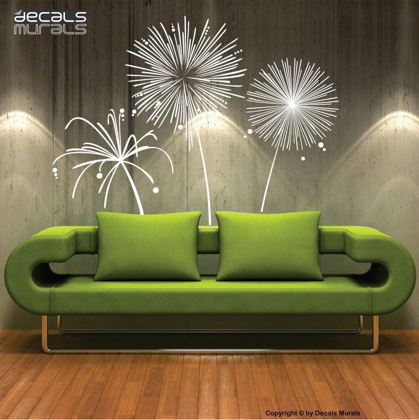 Wall Decal Fireworks Vinyl Shapes Modern Decor Stickers By For Stripes Wall Art (View 5 of 15)