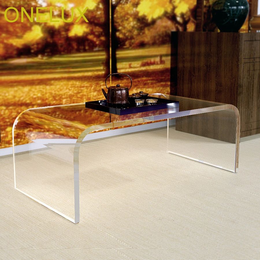 Waterfall Acrylic U Table,lucite Coffee / Tea / Occasional With Regard To Acrylic Coffee Tables (View 8 of 15)