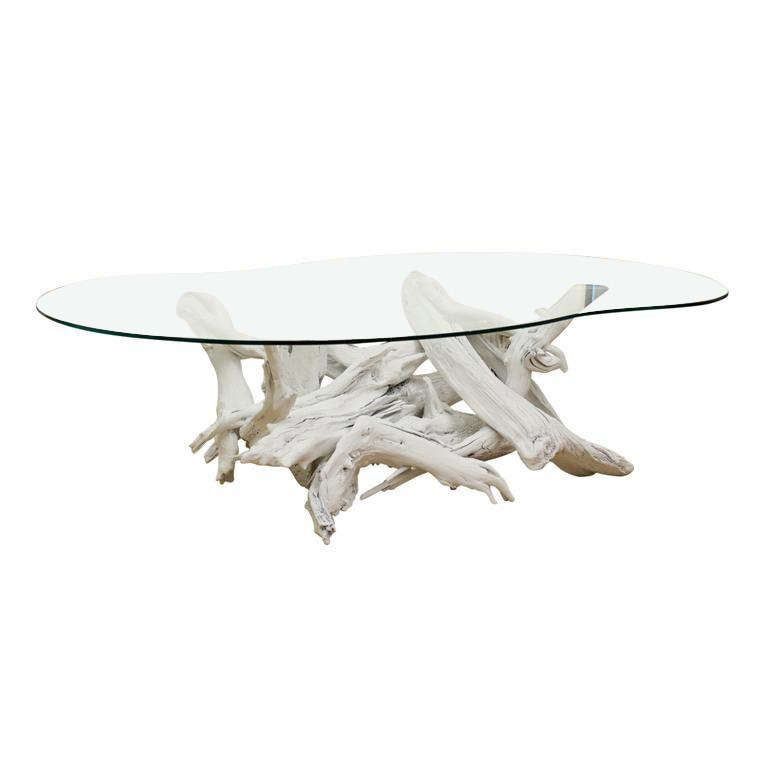 White Driftwood Coffee Table At 1stdibs With Gray Driftwood And Metal Coffee Tables (Photo 13 of 15)