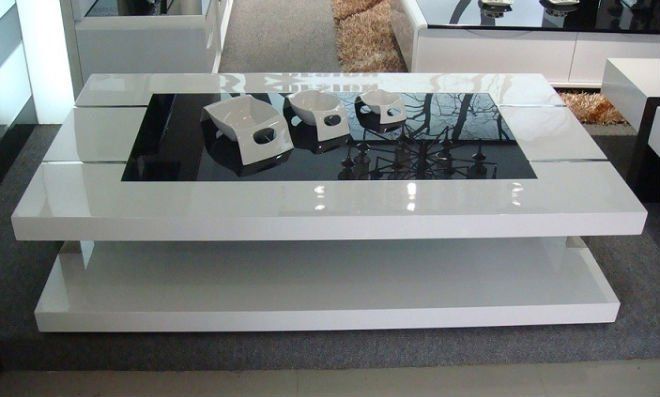 White High Gloss Coffee Table With Storage Ideas With Regard To Gloss White Steel Coffee Tables (View 10 of 15)
