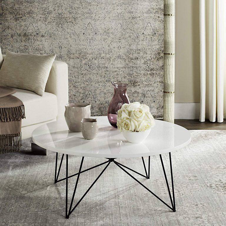 White Round Coffee Table Modern Design Inspiration Glossy Regarding White Geometric Coffee Tables (View 14 of 15)