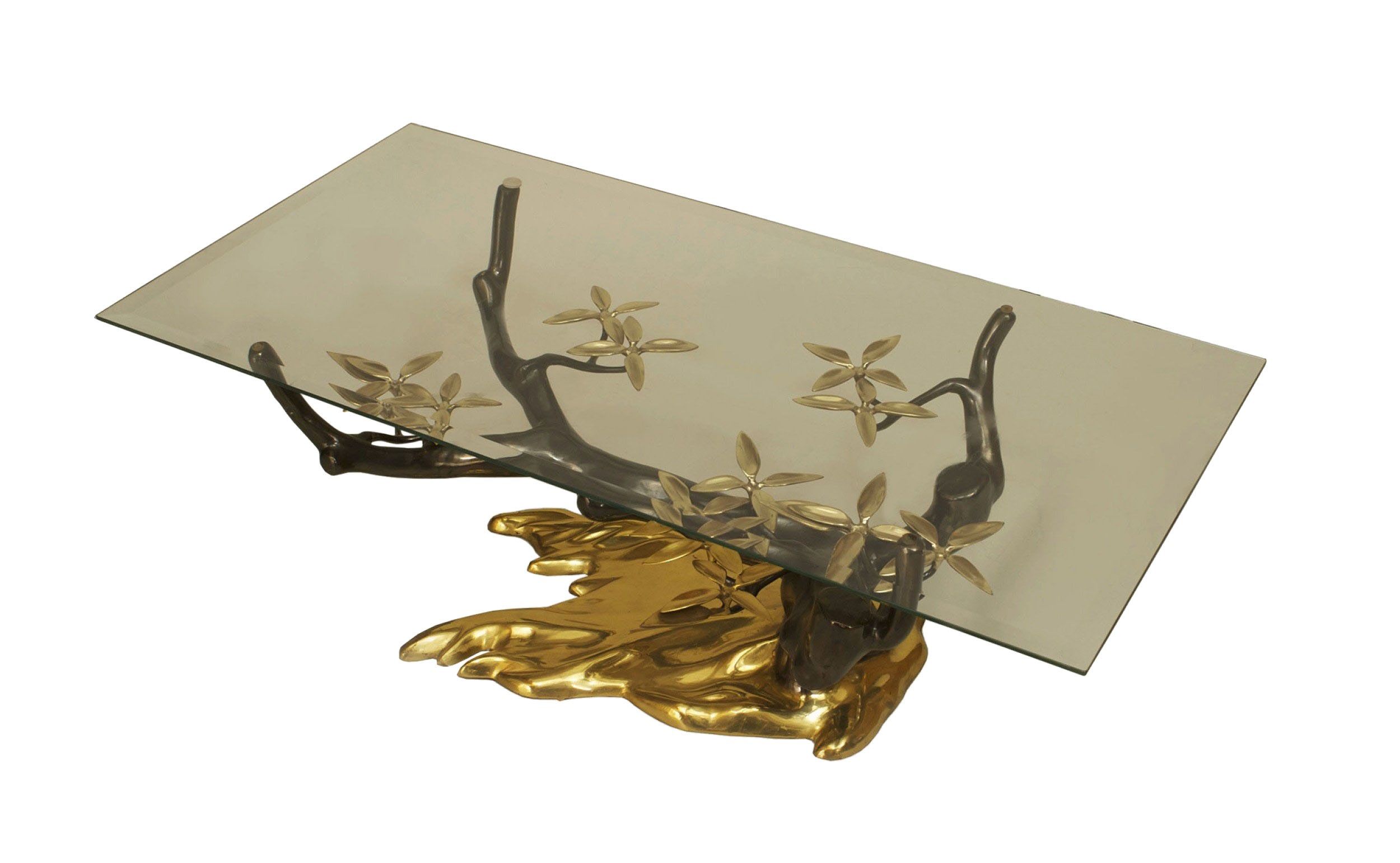 Willy Daro Bronze Tree Coffee Table 2 Throughout Bronze Metal Rectangular Coffee Tables (View 15 of 15)
