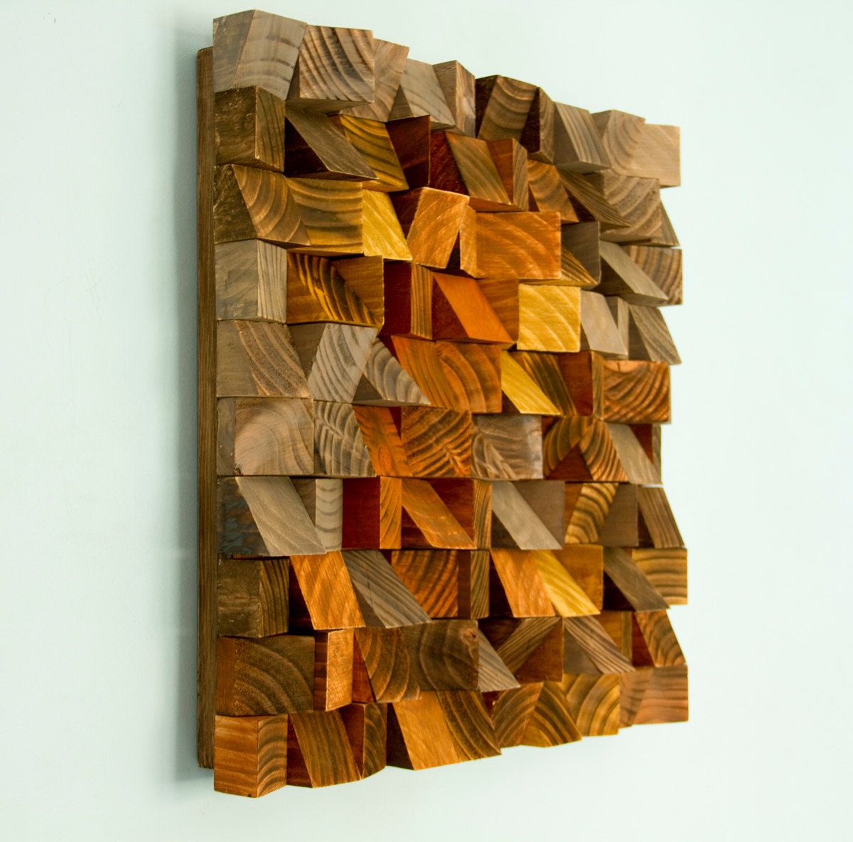 Wood Wall Art, Geometric Wood Art, Industrial Decor For Geometric Wood Wall Art (View 4 of 15)