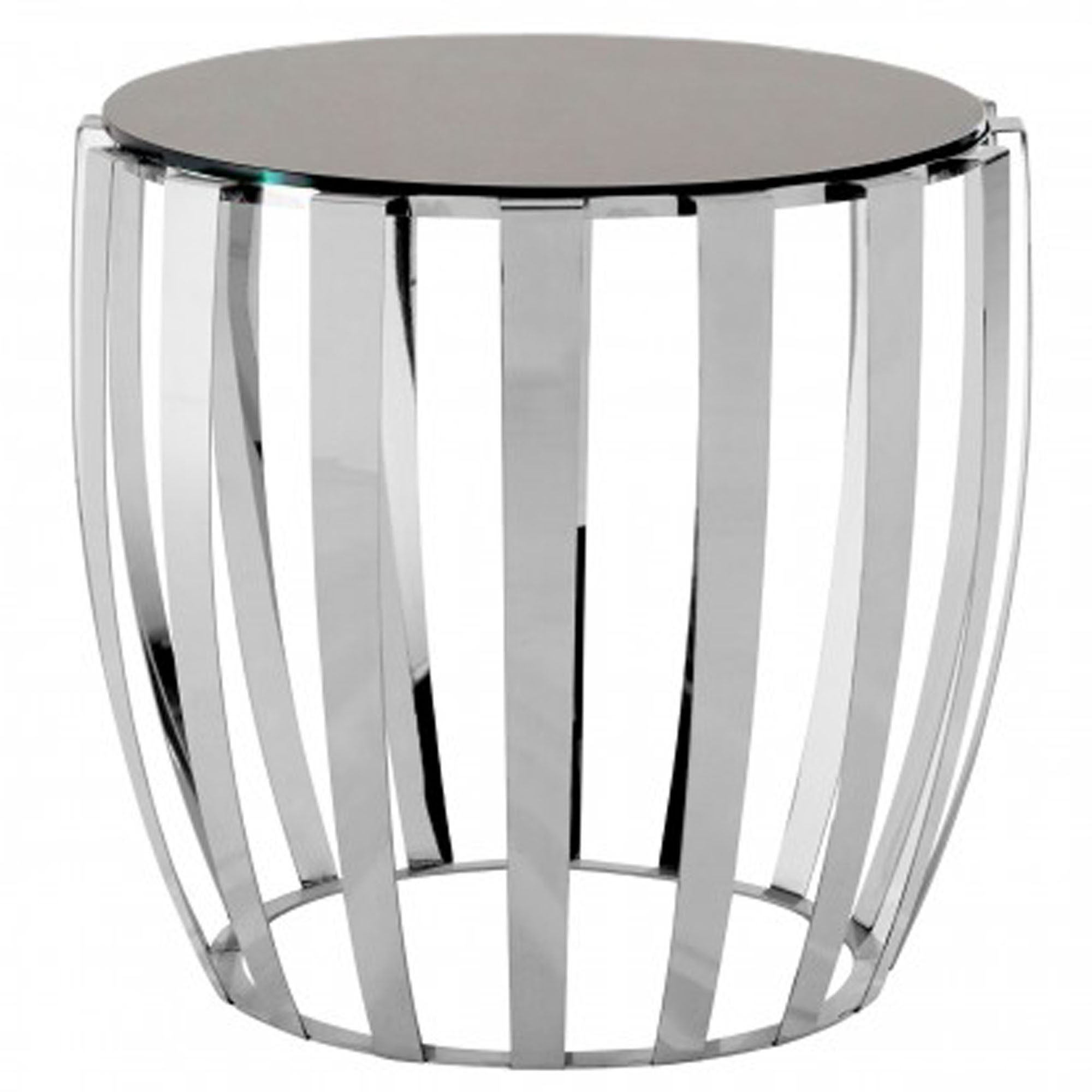 Yasmin Stainless Steel Side Table | Modern Furniture Inside Silver Stainless Steel Coffee Tables (View 6 of 15)
