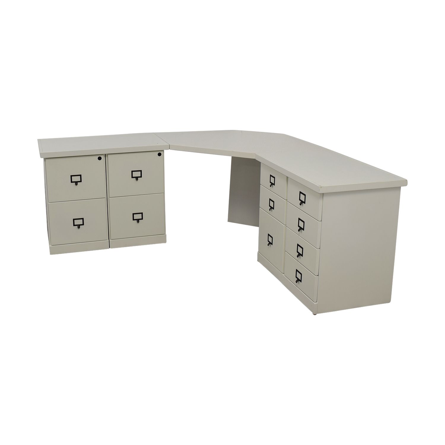 87% Off – Ballard Designs Ballard Designs White Corner Desk With In Off White And Cinnamon Office Desks (View 15 of 15)