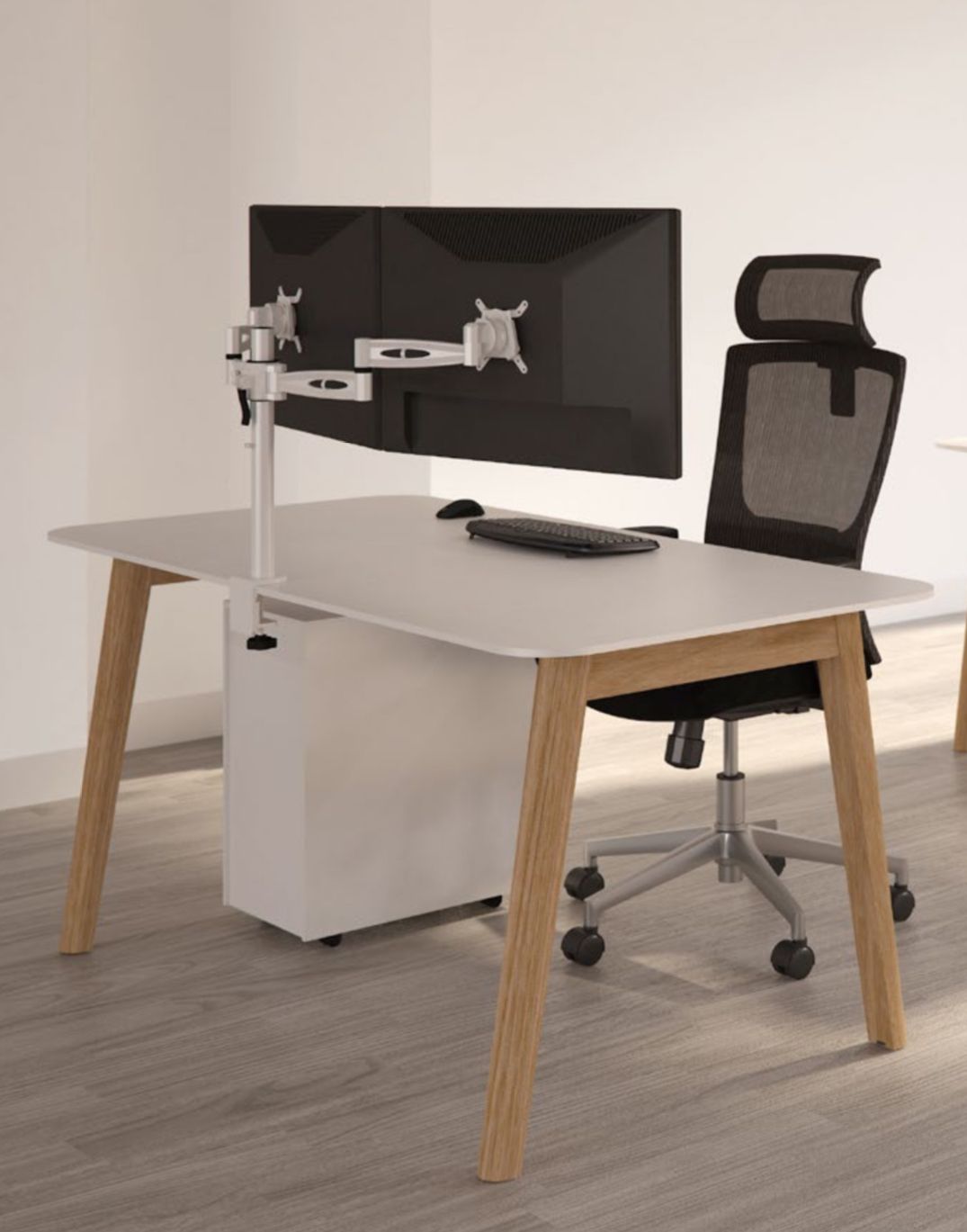 A Frame Rectangular Wooden Leg Desk With White Top Wood Effect Edge With White Wood And Gold Metal Office Desks (View 6 of 15)
