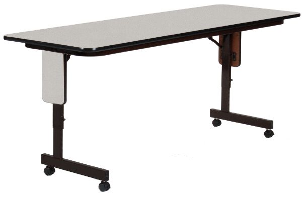 Adjustable Height 24 Wide Seminar Table W/ Wheels Throughout Gray Wood Adjustable Reading Tables (View 1 of 15)