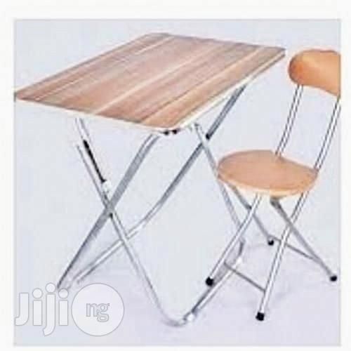 Adjustable Reading/ Laptop Table And Chair(wood Metal) In Yaba With Gray Wood Adjustable Reading Tables (View 7 of 15)