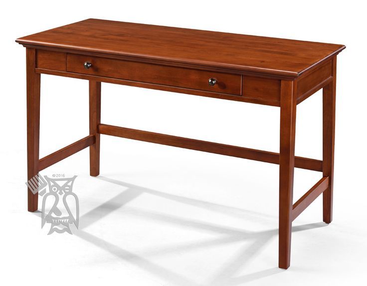 Alder Wood Mckenzie 1 Drawer Writing Desk In Antique Cherry Finish For Natural And White 1 Drawer Writing Desks (View 9 of 15)