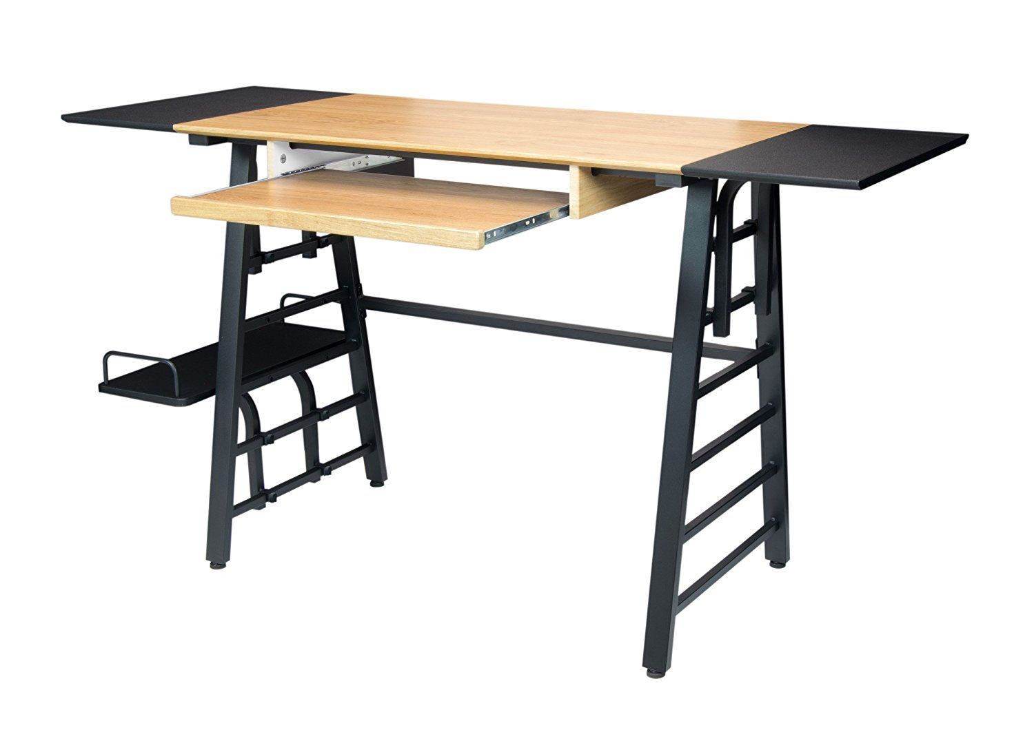 Amazon: Calico Designs 51240 Convertible Art Drawing/computer Desk For Graphite And Ashwood Writing Desks (View 12 of 15)