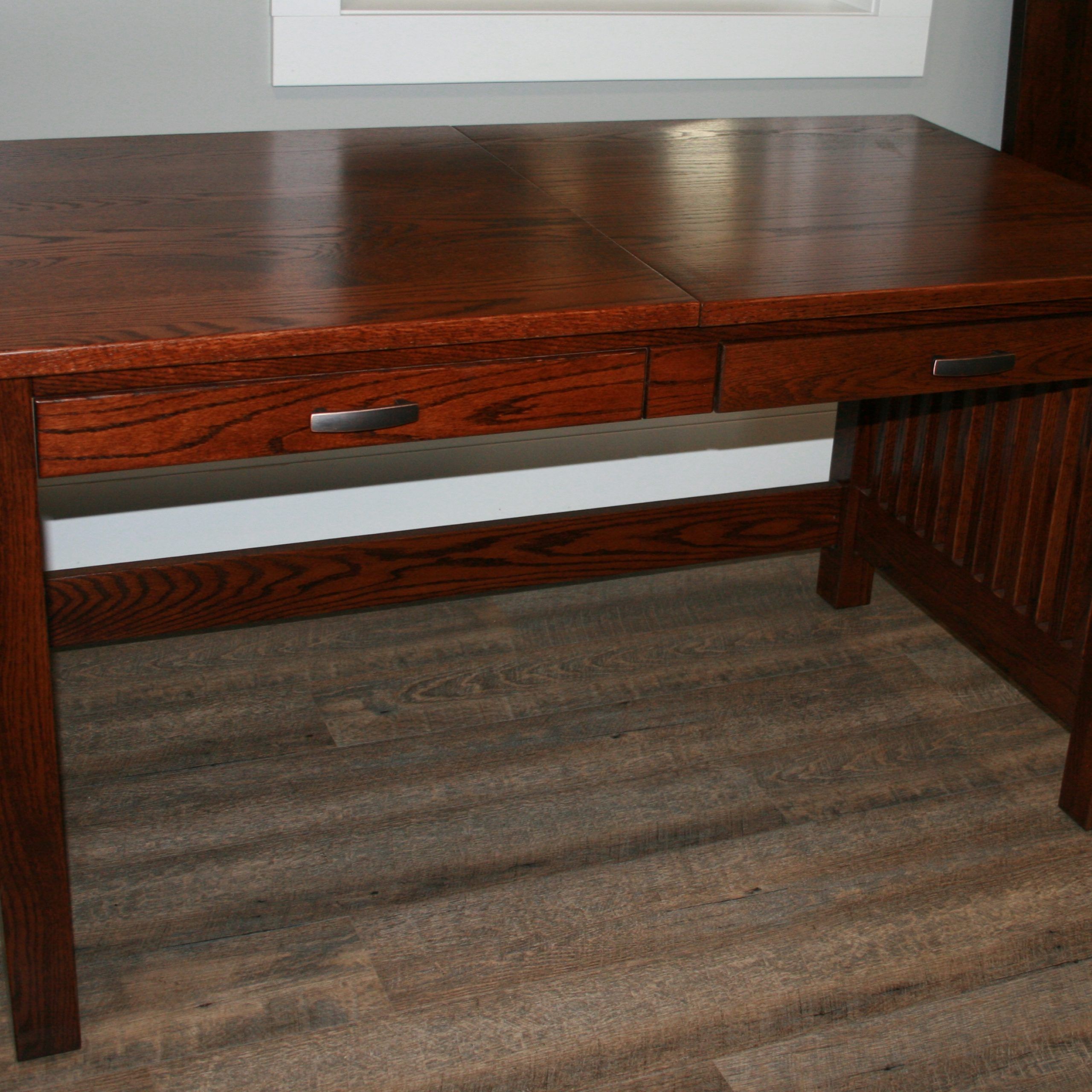 Amish Valley Solid Wood Sit Stand Writing Desk With Reclaimed Barnwood Wood Writing Desks (View 3 of 15)