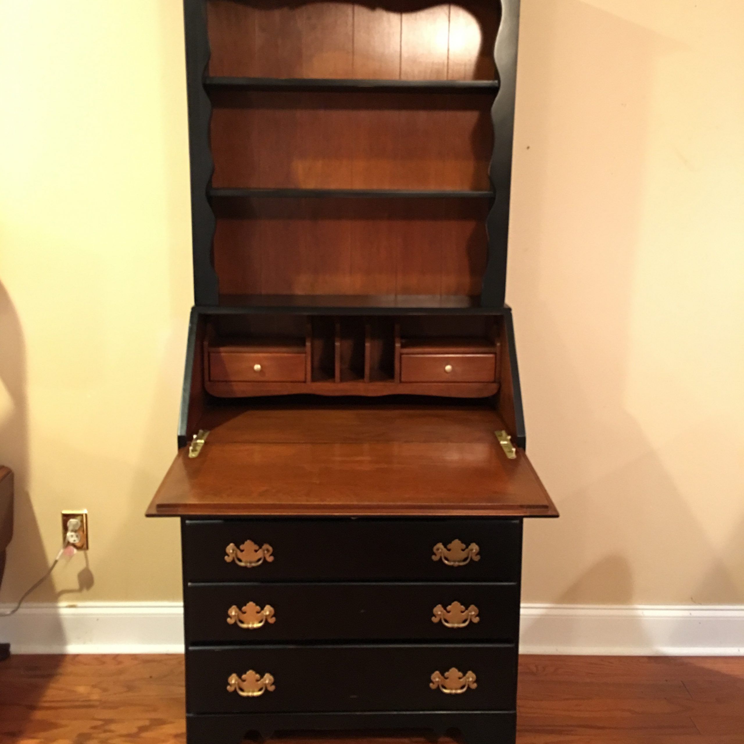 Antique Secretary Desk | General Finishes 2018 Design Challenge For Antique Brown 2 Door Wood Desks (View 6 of 15)