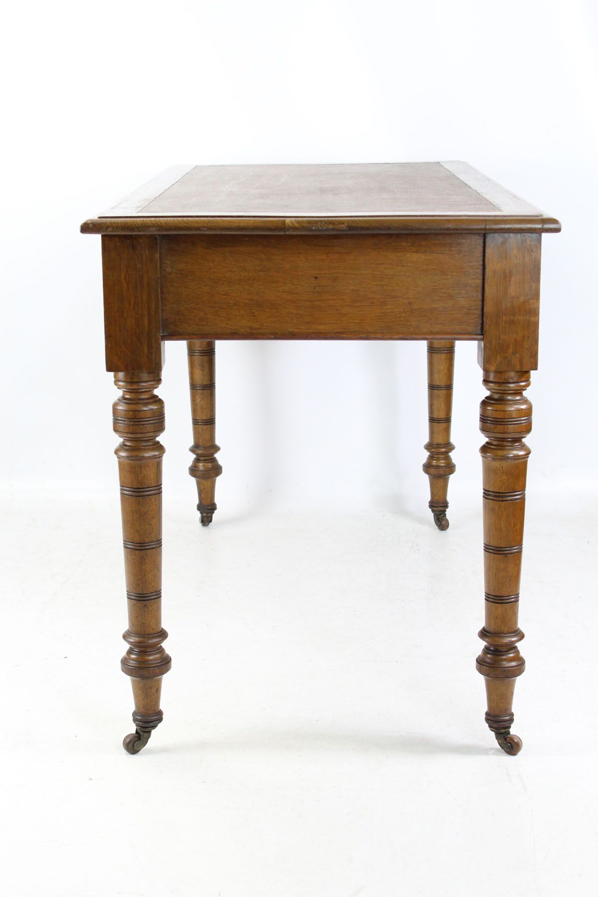 Antique Victorian Oak Desk / Writing Table With Regard To Reclaimed Oak Leaning Writing Desks (View 8 of 15)