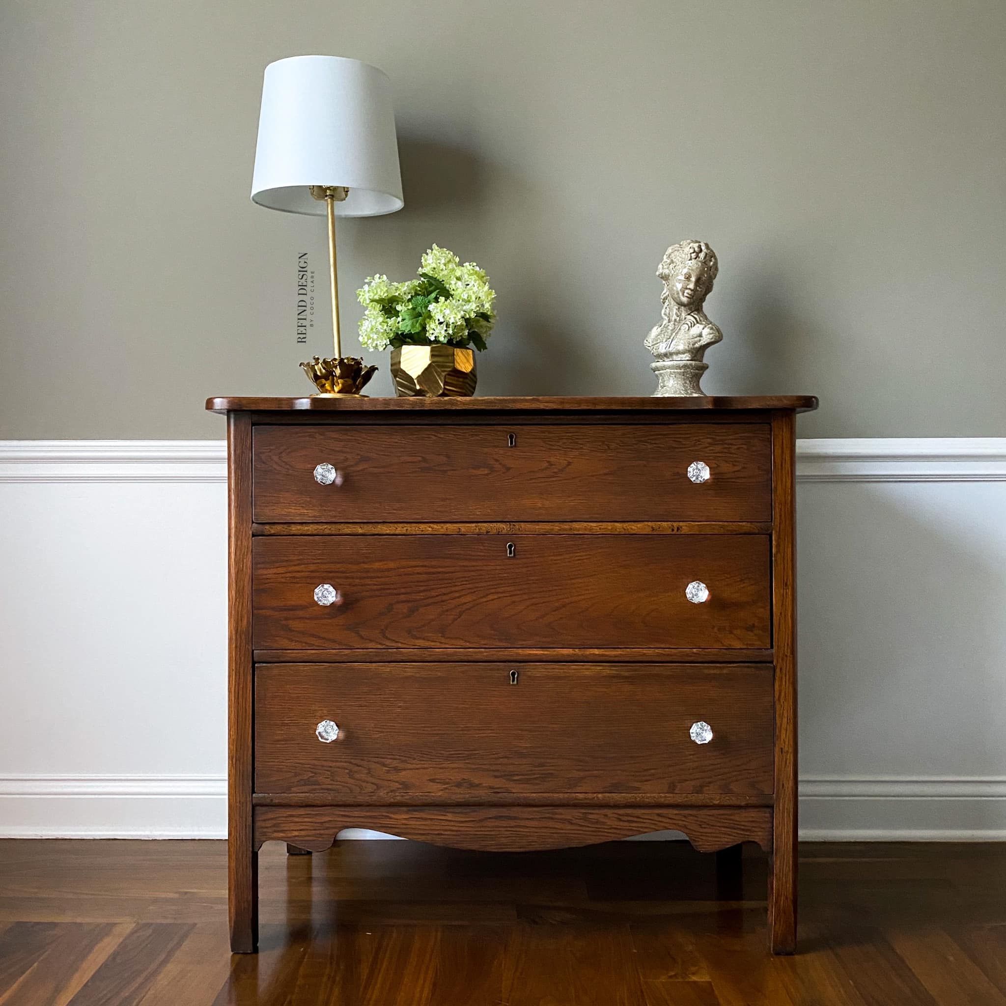 Antique Walnut Gel Stain Oak Dresser | General Finishes Design Center In Antique Brown 2 Door Wood Desks (View 7 of 15)