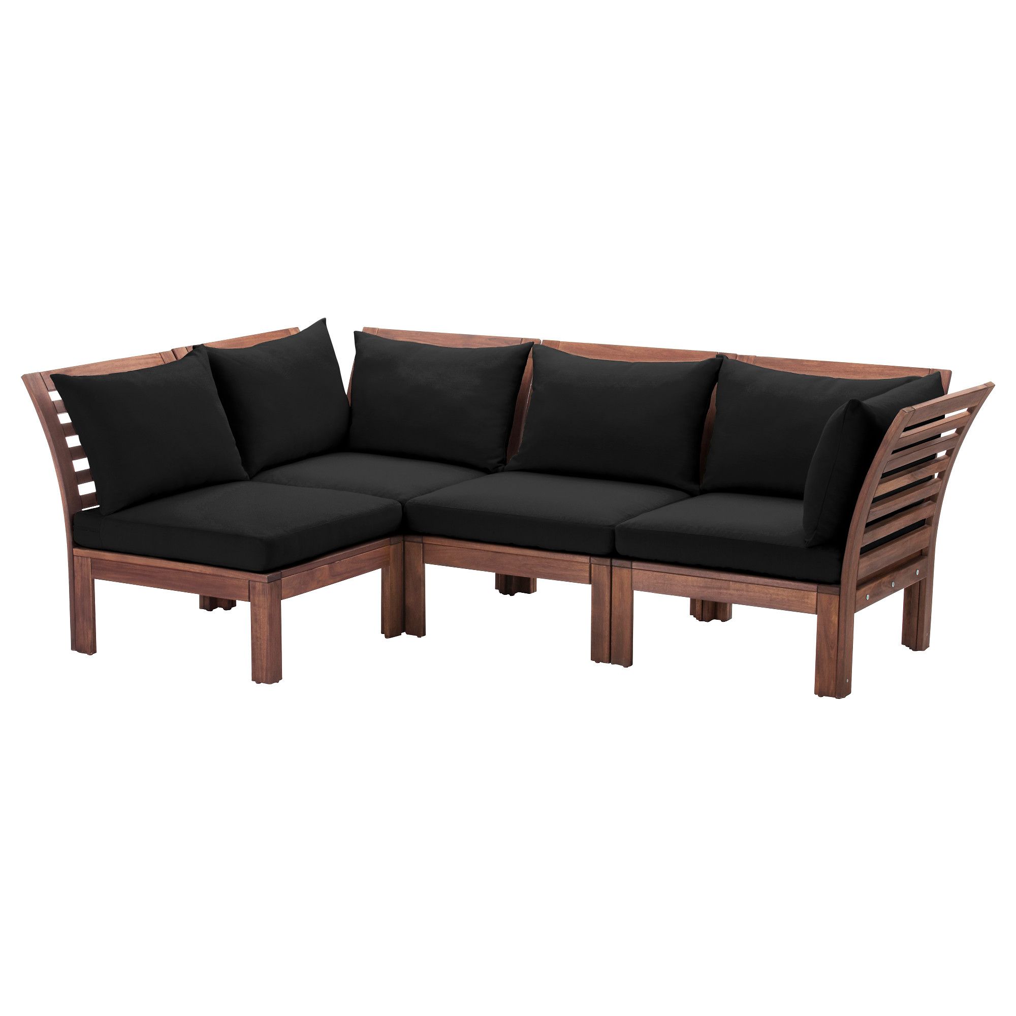 Äpplarö – Modular Corner Sofa 3 Seat, Outdoor, Brown Stained/hållö With Brown And Yellow Sectional Corner Desks (View 11 of 15)
