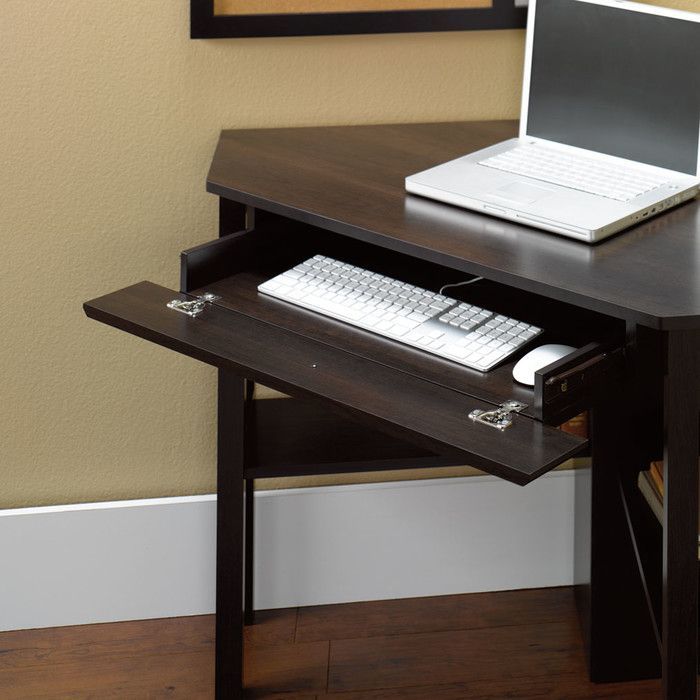 Bernadette Corner Computer Desk With Keyboard Tray & Reviews | Joss With Corner Desks With Keyboard Shelf (View 7 of 15)