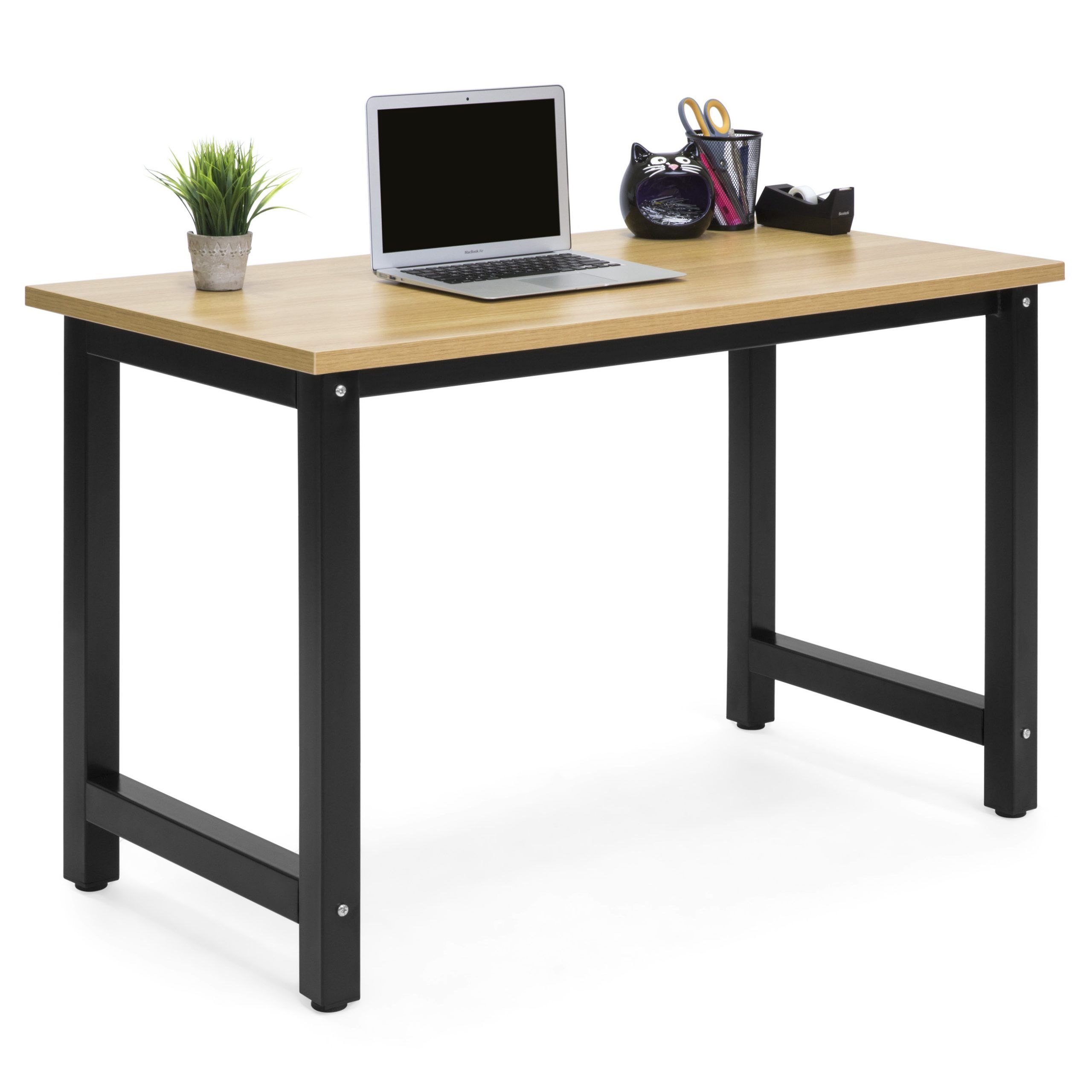 Best Choice Products Large Modern Computer Table Writing Office Desk Regarding Brown 4 Shelf Writing Desks (View 5 of 15)