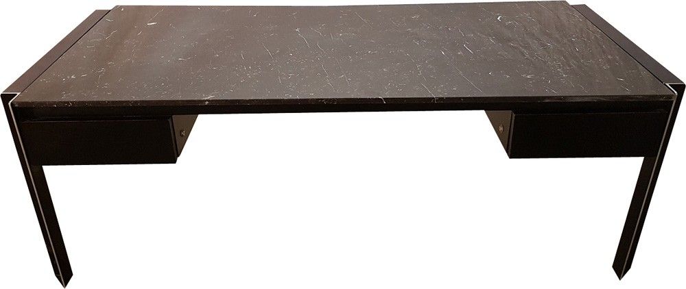 Black Marble Deskgeorges Frydman Producedefa – 1970s – Design With Regard To White Marble And Matte Black Desks (View 7 of 15)