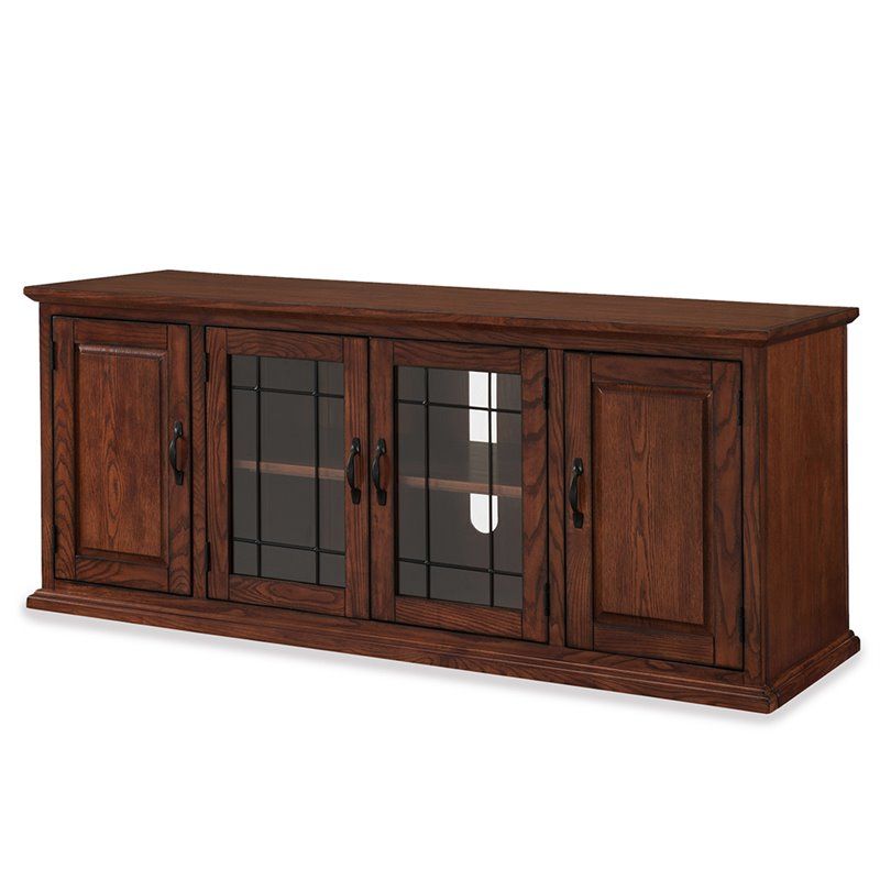 Bowery Hill 60" Tv Stand In Burnished Oak – Bh 1678047 For Burnished Oak Desks (View 5 of 15)