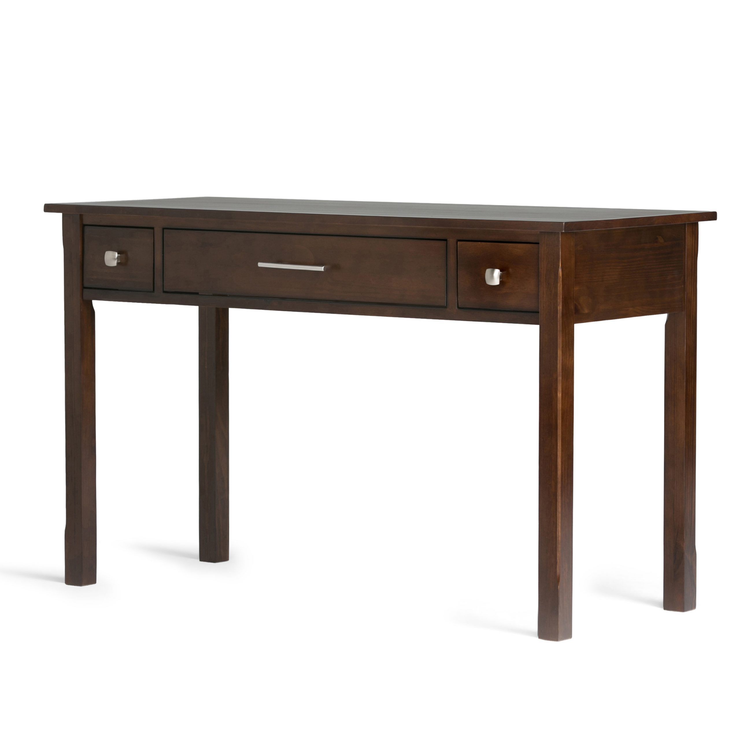 Brooklyn + Max Lincoln Solid Wood Contemporary 47 Inch Wide Writing Intended For Tobacco Modern Nested Office Desks (View 5 of 15)