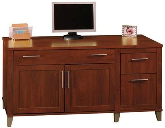 Bush Wc81729 Office Credenza In Office Desks With Filing Credenza (View 13 of 15)