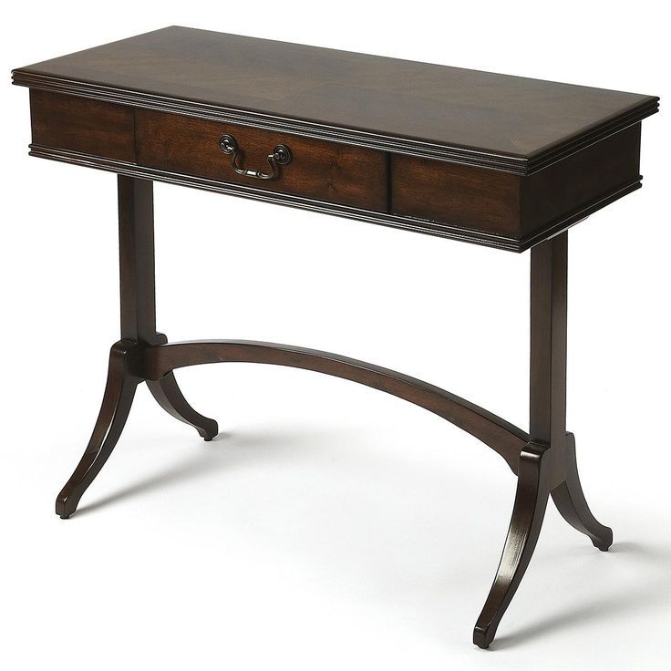 Butler Alta Writing Desk In Dark Brown | Nebraska Furniture Mart | Wood For Dark Sapphire Wood Writing Desks (View 6 of 15)