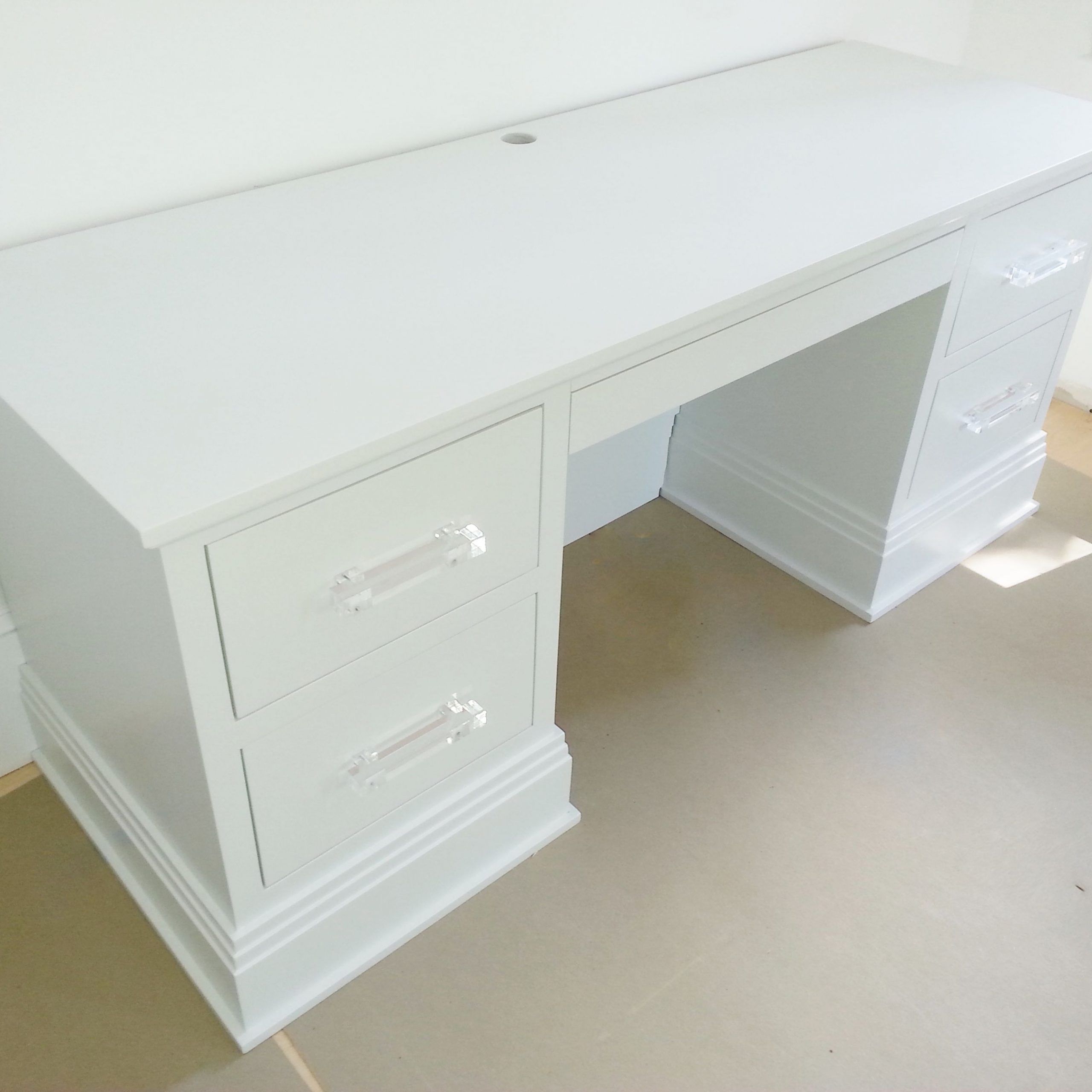 Buy Custom Modern White Lacquer Desk, Made To Order From Custom Made Regarding White Lacquer Stainless Steel Modern Desks (View 2 of 15)