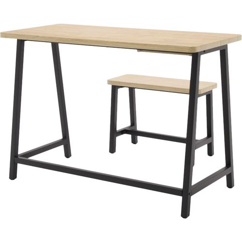 Calico Designs Ashwood Homeroom Desk And Bench Graphite/ashwood 51239 In Graphite And Ashwood Writing Desks (View 11 of 15)