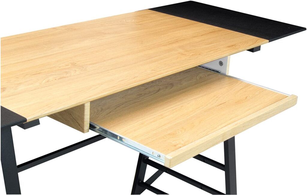 Calico Designs Convertible Art Drawing/computer Desk For Kids In In Graphite And Ashwood Writing Desks (View 6 of 15)