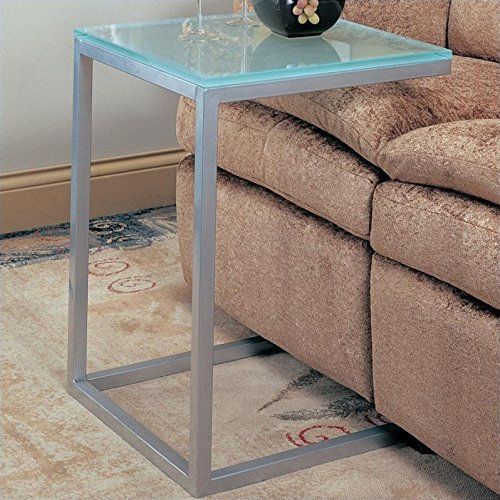 Coaster 900289 Sofa Table With Pewter And Glass Top >>> Details Can Be Within Glass And Pewter Rectangular Desks (View 11 of 15)