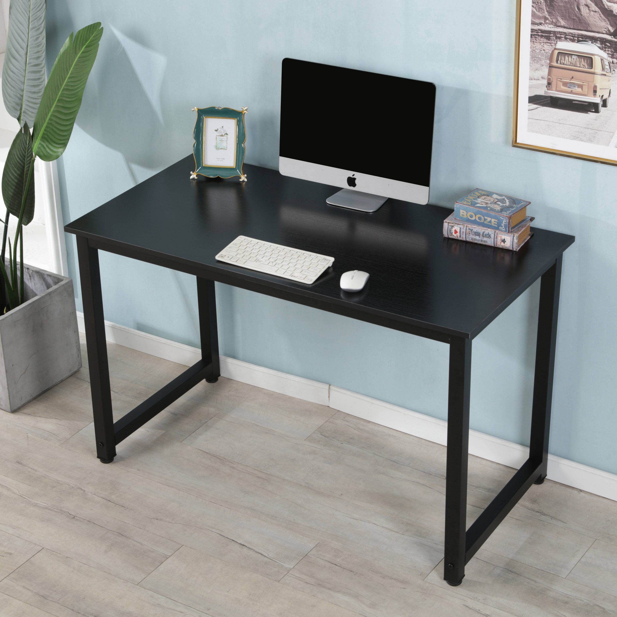 Computer Desks For Small Areas, 47" Modern Wooden Computer Table, Heavy With Regard To Modern Ashwood Office Writing Desks (View 1 of 15)