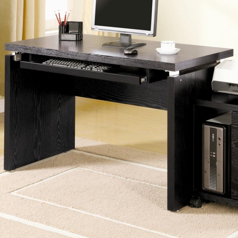 Contemporary Black Oak Computer Deskcoaster Furniture With Regard To Black Finish Modern Computer Desks (View 7 of 15)