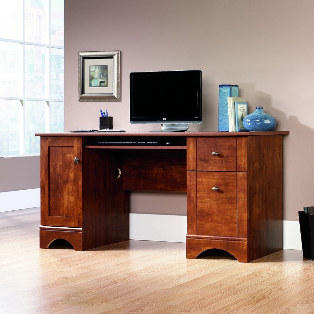 Featured Photo of The 15 Best Collection of Wood Center Drawer Computer Desks