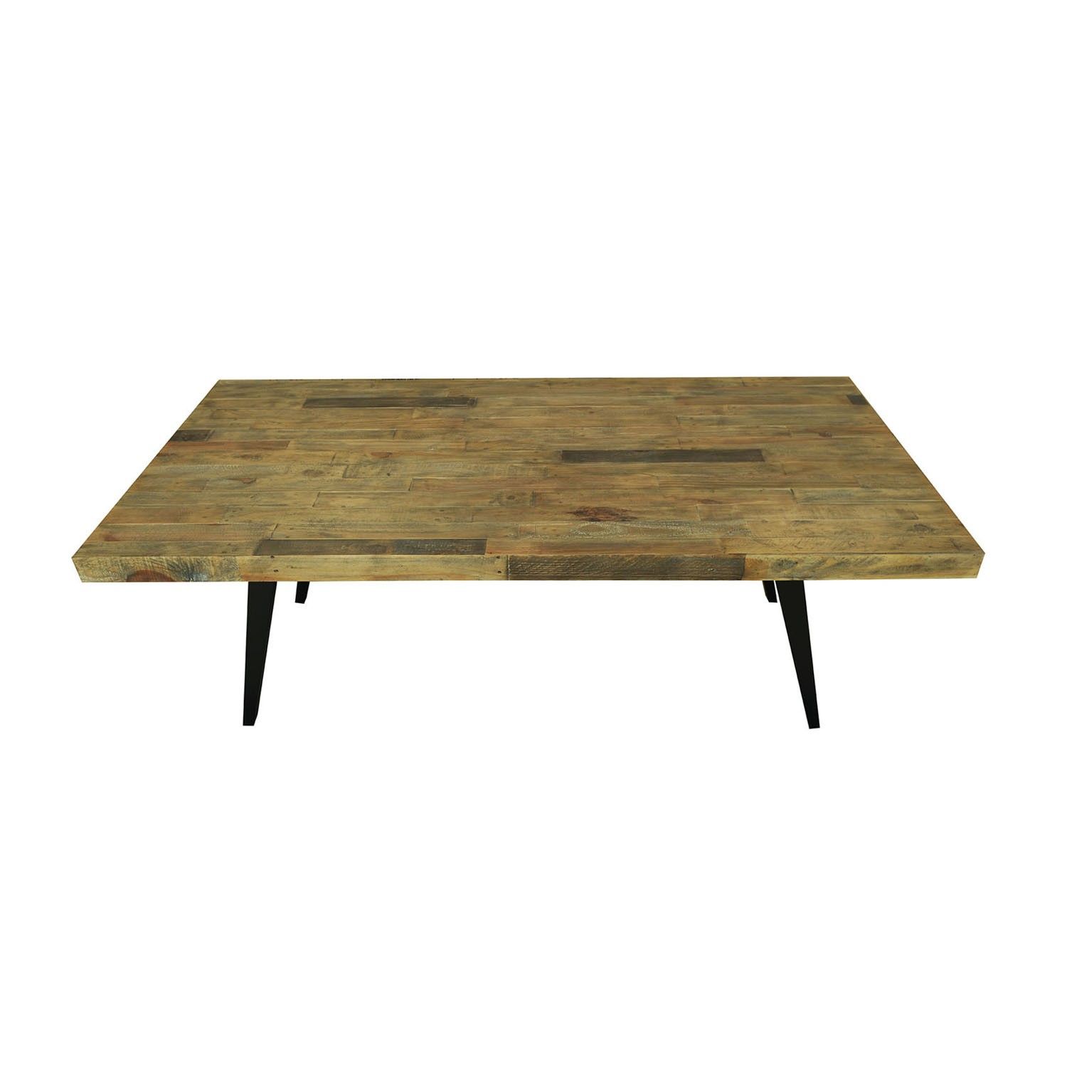 Dixon Dining Table/recycled Pine+metal/black Metal Matte/81*39*30 In Matte Black Metal Desks (View 6 of 15)