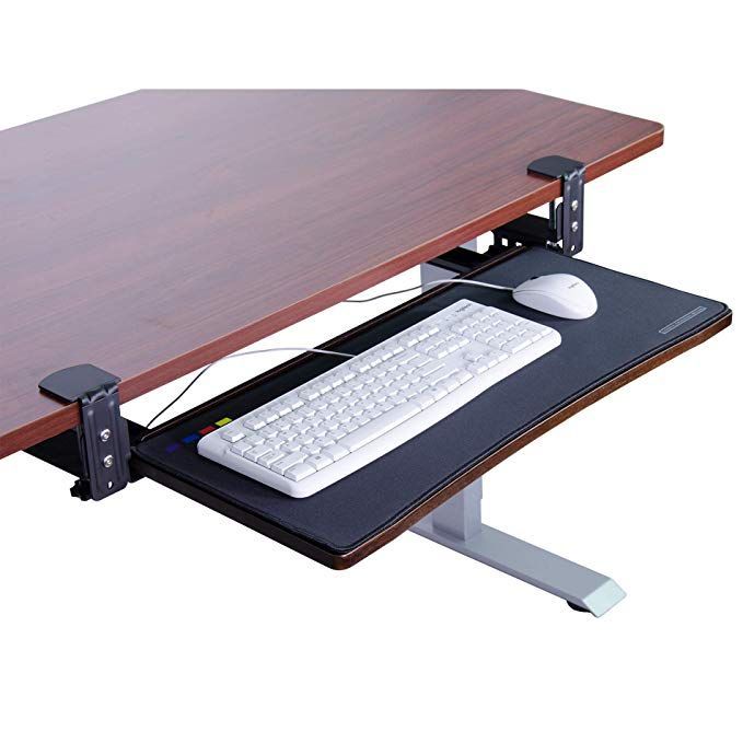 Easy Clamp On Large Keyboard Tray Under Desk ( (View 10 of 15)