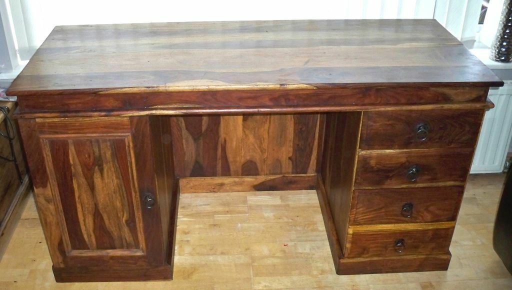 Fabulous Sheesham Indian Wood Desk | In Andover, Hampshire | Gumtree With Regard To Sheesham Wood Writing Desks (View 12 of 15)