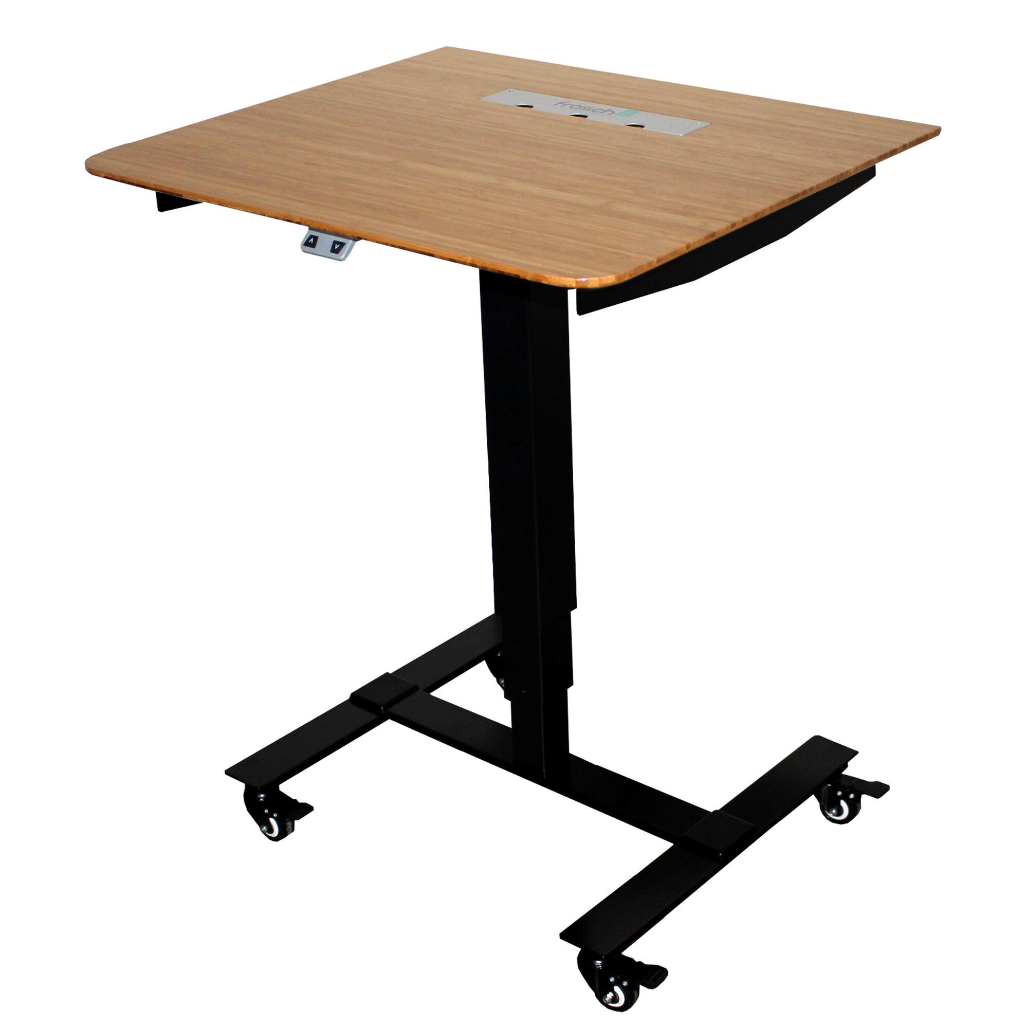 Fräsch Sit Stand Electric Portable Presentation Standing Desk | Wayfair (View 15 of 15)