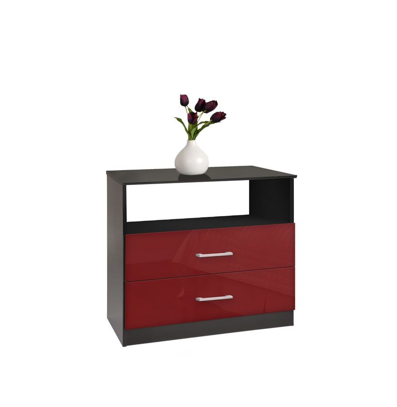 Freedom Dresser – Small 2 Drawer Chest With Open Space | Contempo Space Regarding Graphite 2 Drawer Compact Desks (View 2 of 15)