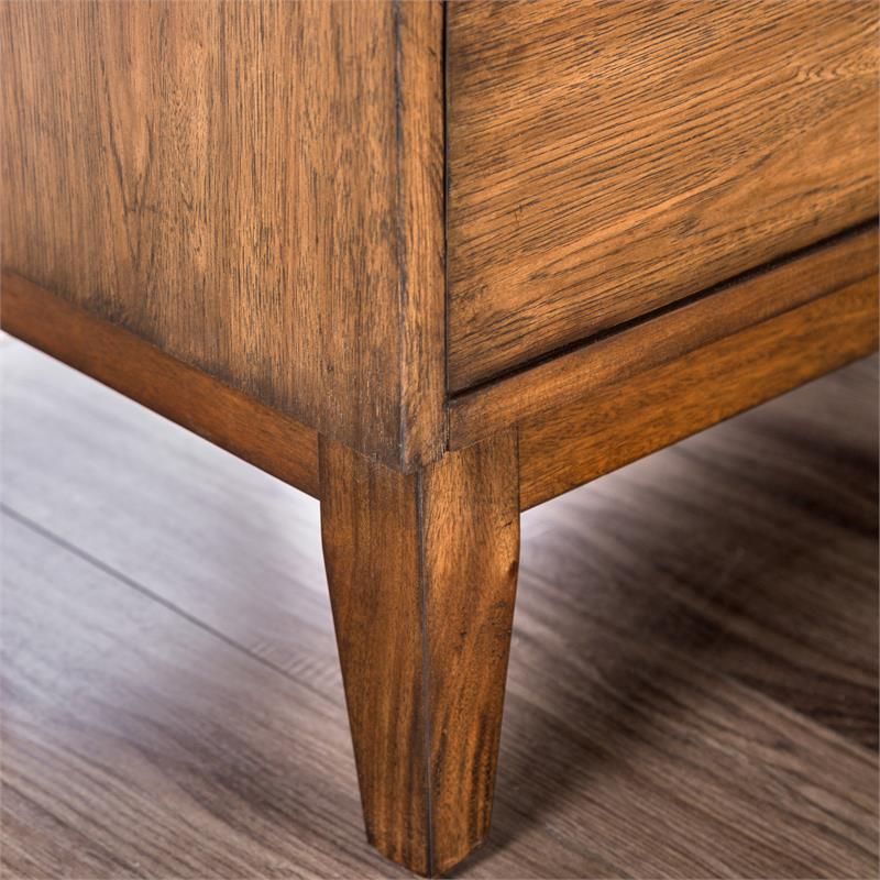 Furniture Of America Kile Wood 3 Drawer Nightstand In Chestnut Brown With Regard To Natural Brown Wood 3 Drawer Desks (View 12 of 15)